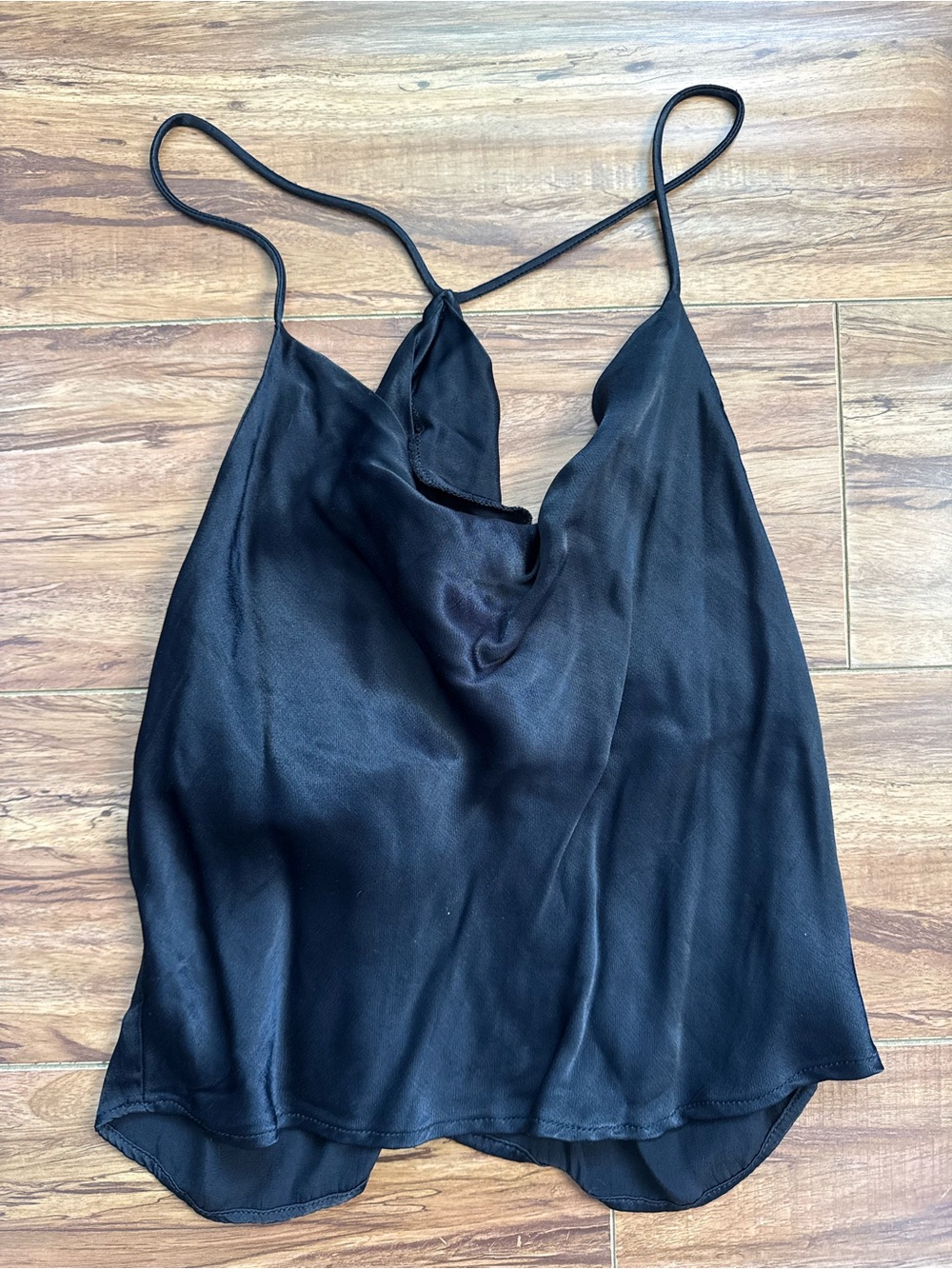 Zara Black Satin Camisole